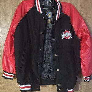 The Ohio State Buckeyes Team Jacket Boys Size XL 14/16 Brand New Red & Black